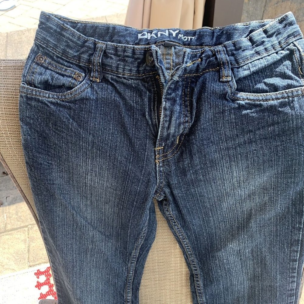 DKNY GIRLS Denim Jeans MOTT Size 12 FUNKY POCKETS
